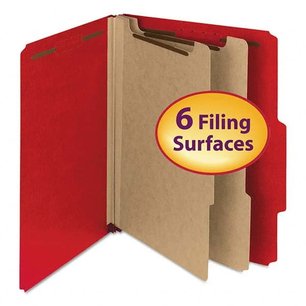 SMEAD - File Folders, Expansion Folders & Hanging Files Folder/File Type: Classification Folders with Tob Tab Fastener Color: Red - A1 Tooling