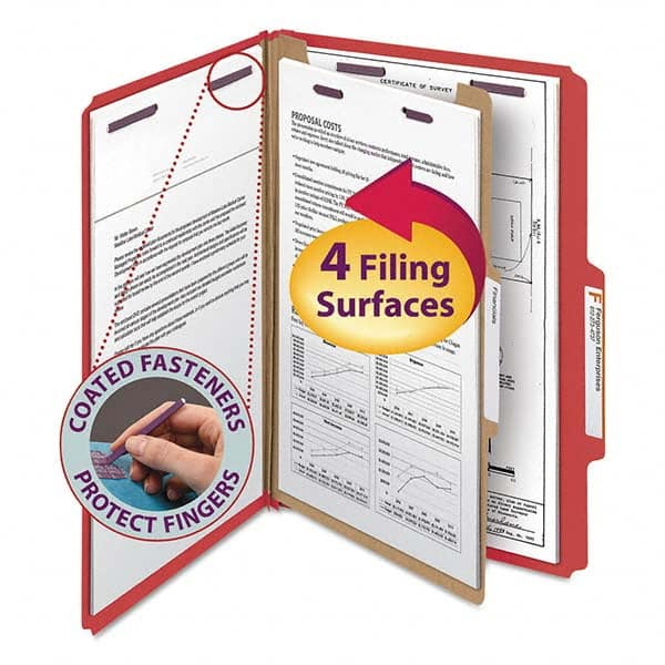 SMEAD - File Folders, Expansion Folders & Hanging Files Folder/File Type: Classification Folders with Tob Tab Fastener Color: Red - A1 Tooling