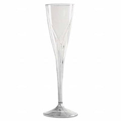 WNA - Classicware One-Piece Champagne Flutes, 5 oz, Clear, Plastic, 10/Pack - A1 Tooling