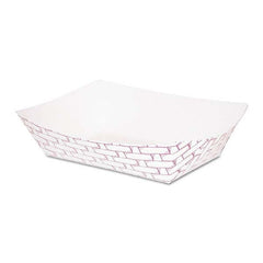 Boardwalk - Paper Food Baskets, 1 lb Capacity, Red/White, 1000/Carton - A1 Tooling