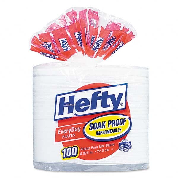 Hefty - Soak Proof Tableware, Foam Plates, 8 7/8" Diam, 100/Pack - A1 Tooling