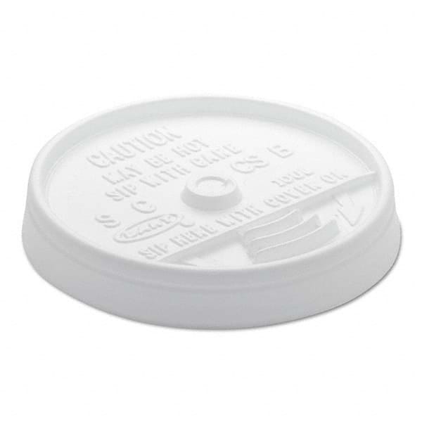 DART - Sip Thru Lids For 10, 12 oz Foam Cups, Plastic, White, 1000/Carton - A1 Tooling