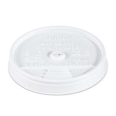 DART - Sip-Through Lids For 10, 12, 14 oz Foam Cups, Plastic, White, 1000/Carton - A1 Tooling