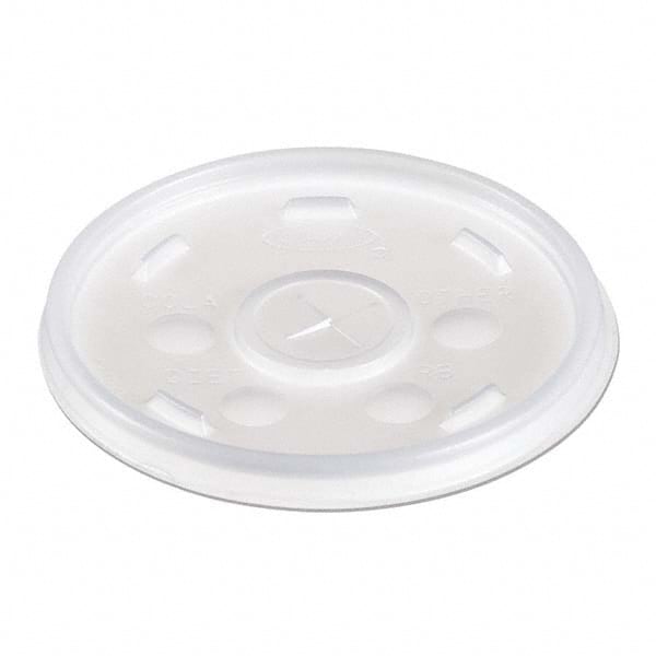 DART - Plastic Lids, for 12 oz Hot/Cold Foam Cups, Slip-Thru Lid, White, 1000/Carton - A1 Tooling