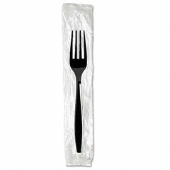 Dixie - Individually Wrapped Forks, Plastic, Black, 1000/Carton - A1 Tooling