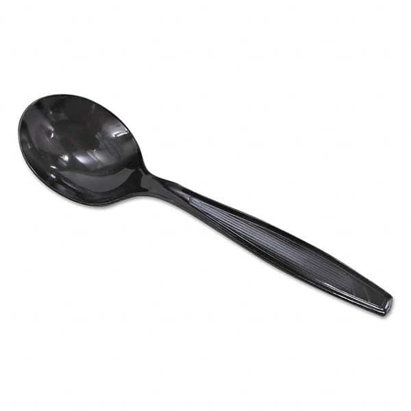 Dixie - Plastic Cutlery, Heavyweight Soup Spoons, 5 3/4", Black, 1000/Carton - A1 Tooling