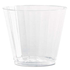 WNA - Classic Crystal Plastic Tumblers, 9 oz, Clear, Fluted, Squat, 12/Pack - A1 Tooling