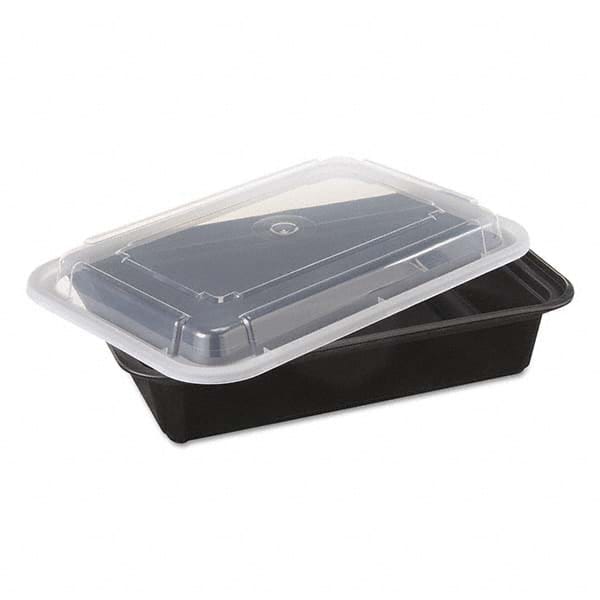 Pactiv - VERSAtainers, Black/Clear, 38 oz, 6w x 8 1/2d x 2h, 150/Carton - A1 Tooling