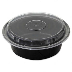 Pactiv - VERSAtainers, Black/Clear, 32 oz, 7" Diam x 2"H, 150/Carton - A1 Tooling