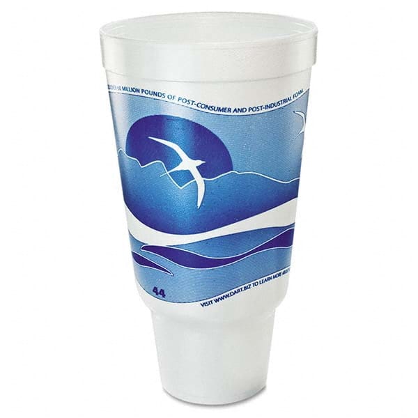 DART - Horizon Flush Fill Foam Cup, Hot/Cold, 44 oz, Ocean Blue/White, 15/Bag - A1 Tooling