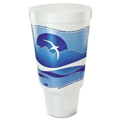 DART - Horizon Flush Fill Foam Cup, Hot/Cold, 44 oz, Ocean Blue/White, 15/Bag - A1 Tooling