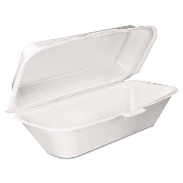 DART - Foam Hoagie Container with Removable Lid, 9-4/5 x 5-3/10 x 3-3/10, White, 125/Bag - A1 Tooling