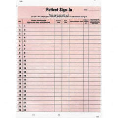 Tabbies - Note Pads, Writing Pads & Notebooks Writing Pads & Notebook Type: Sign-In Label Form Size: 8-1/2 x 11-5/8 - A1 Tooling