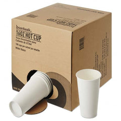 Boardwalk - Convenience Pack Paper Hot Cups, 16 oz, White, 180/Carton - A1 Tooling