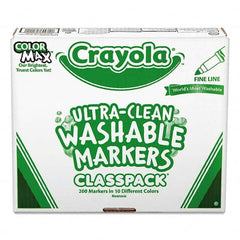 Crayola - Markers & Paintsticks Type: Marker Color: Black; Blue; Brown; Gray; Green; Orange; Pink; Red; Violet; Yellow - A1 Tooling