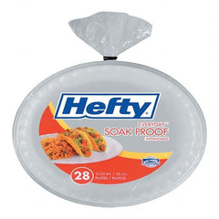 Hefty - Soak Proof Tableware, Foam Plates, 10-1/4" Diam, White, 28/Pack - A1 Tooling