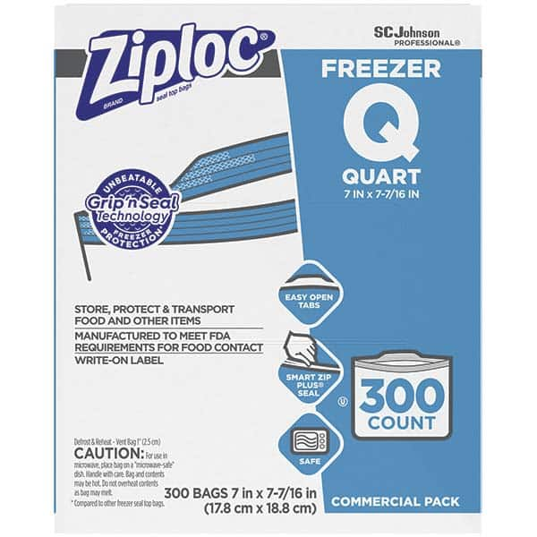 Ziploc - Reclosable Food & Sandwich Bags Volume Capacity: 1 Qt. Width (Inch): 7 - A1 Tooling