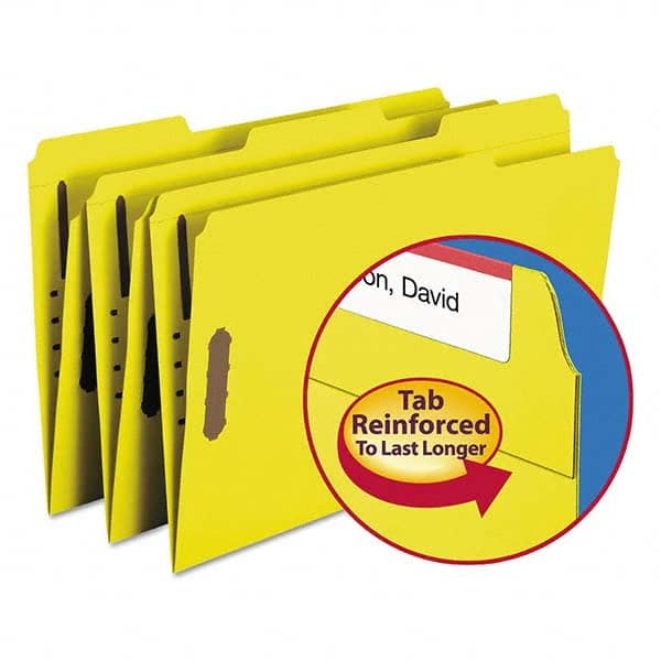 SMEAD - File Folders, Expansion Folders & Hanging Files Folder/File Type: File Folders with Top Tab Fastener Color: Yellow - A1 Tooling