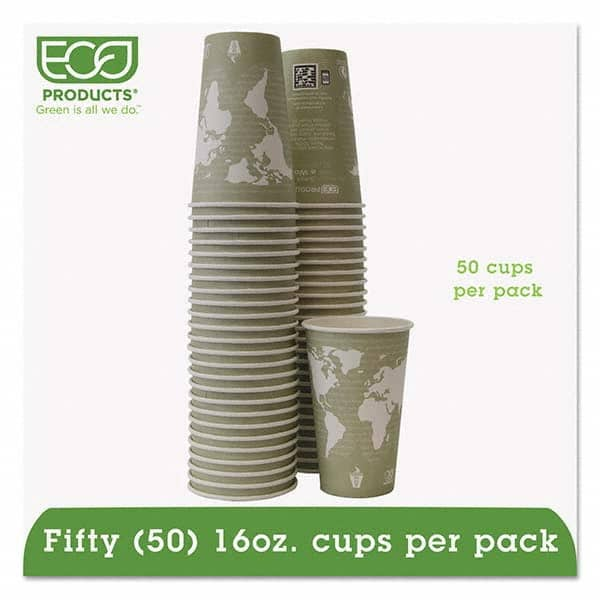 ECO PRODUCTS - World Art Renewable/Compostable Hot Cups, 16 oz, Moss, 50/Pack - A1 Tooling