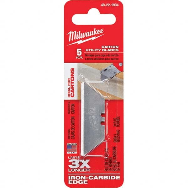 Milwaukee Tool - Knife Blades Type: Utility Knife Blade Material: Carbon Steel - A1 Tooling