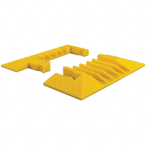 Checkers - 1 2-Piece 5 8' OAL 1-1/4 Max Cable Diam Yellow On Floor Cable Cover - A1 Tooling