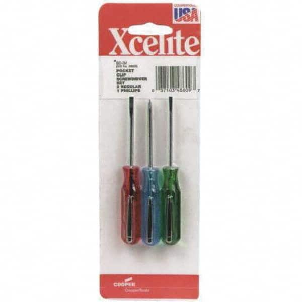 Xcelite - Screwdriver Sets Screwdriver Types Included: Slotted; Phillips Number of Pieces: 3 - A1 Tooling