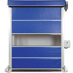 Dock Door: Polyvinylchloride & Vinyl, Blue & Clear 10' Wide, 12' High