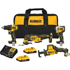 DeWALT - Cordless Tool Combination Kits Voltage: 20 Tools: 1/2" Drill/Driver; 1/4" Impact Driver; Reciprocating Saw; Oscillating Multi-Tool - A1 Tooling