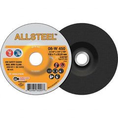 WALTER Surface Technologies - Depressed-Center Wheels Wheel Diameter (Inch): 4-1/2 Wheel Thickness (Inch): 1/4 - A1 Tooling