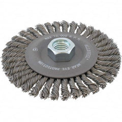 WALTER Surface Technologies - 4-1/2" OD, 5/8-11 Arbor Hole, Stringer Bead Steel Wheel Brush - A1 Tooling