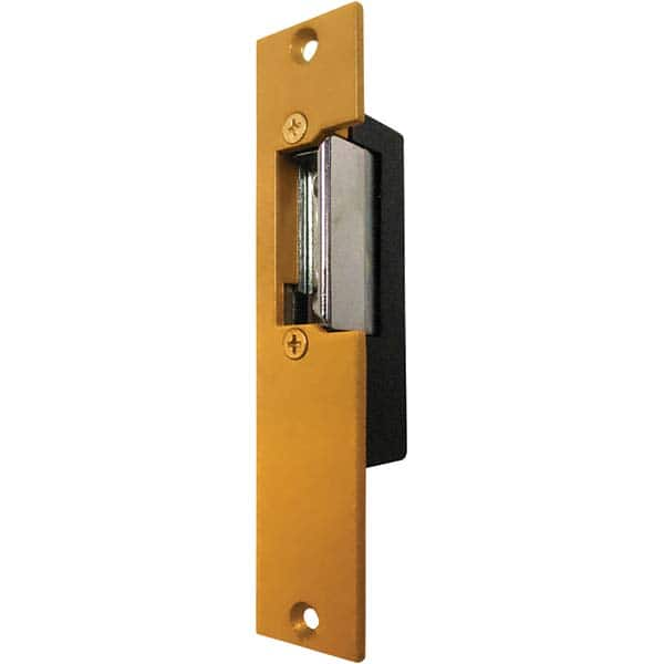 Electric Strikes; Type: Fail Secure; Product Type: Electric Door Strike; Power Type: Electric; Strike Material: Steel; Door Frame Material: Wood; Finish/Coating: Brass; Voltage: 12; Bolt Throw: 0.625 in; Series: 2000; Material: Steel; Type of Power: Elect