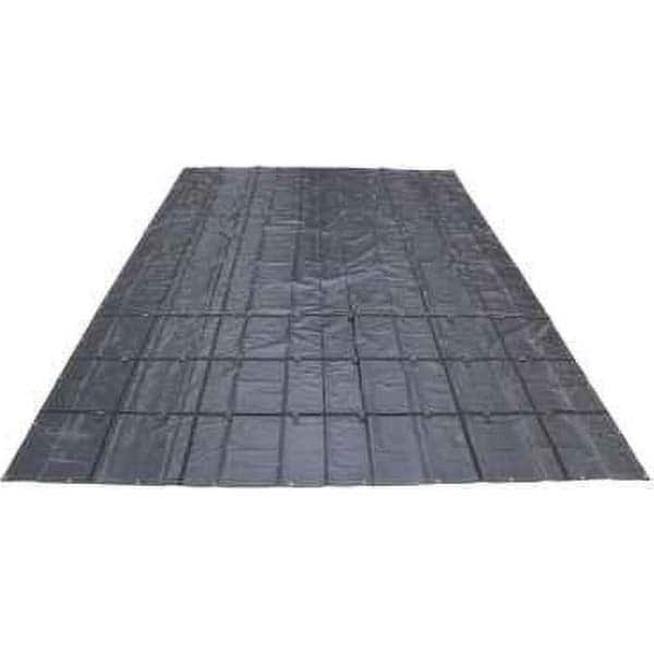 Tarp/Dust Cover: Black, Polyester, 18' Long x 20' Wide Grommets, Black