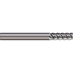 Corner Radius End Mill: 5/8″ Dia, 1-1/4″ LOC, 0.03″ Radius, 5 Flutes, Solid Carbide 3-1/2″ OAL, 5/8″ Shank Dia, 45 ° Helix, Bright/Uncoated, Corner Radius End