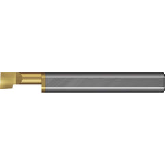 Boring Bar: 0.1″ Min Bore, 0.4″ Max Depth, Right Hand Cut, Solid Carbide 1/8″ Shank Dia, 1-1/2″ OAL, 0.003″ Corner Radius