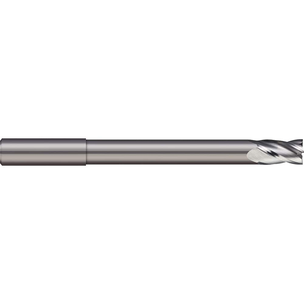 Square End Mill: 0.1181'' Dia, 0.315'' LOC, 2 Flutes, Solid Carbide Single End, Uncoated, 30 ° Helix, Centercutting, RH Cut, RH Flute