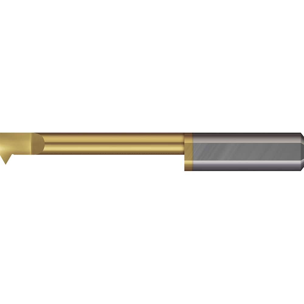 Micro 100 - Single Point Threading Tools; Thread Type: Internal ; Material: Solid Carbide ; Profile Angle: 60 ; Threading Diameter (mm): 7.40 ; Cutting Depth (Decimal Inch): 1.2598 ; Cutting Depth (mm): 32.00 - Exact Industrial Supply