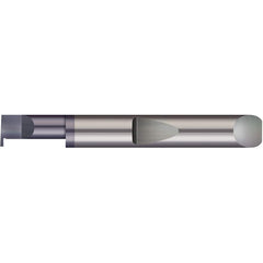 Micro 100 - Grooving Tools; Grooving Tool Type: Retaining Ring ; Material: Solid Carbide ; Shank Diameter (Decimal Inch): 0.5000 ; Shank Diameter (Inch): 1/2 ; Groove Width (Decimal Inch): 0.1870 ; Projection (Decimal Inch): 0.1500 - Exact Industrial Supply