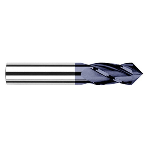 ‎0.7500″ (3/4″) Cutter Diameter × 1.5000″ (1-1/2″) Length of Cut × 60° included Carbide Drill/End Mill, 4 Flutes, AlTiN Coated - Exact Industrial Supply