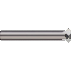 Micro 100 - 3/4" Diam 90° 0.156" Chamfer 6-Flute Solid Carbide Back Chamfer - Exact Industrial Supply