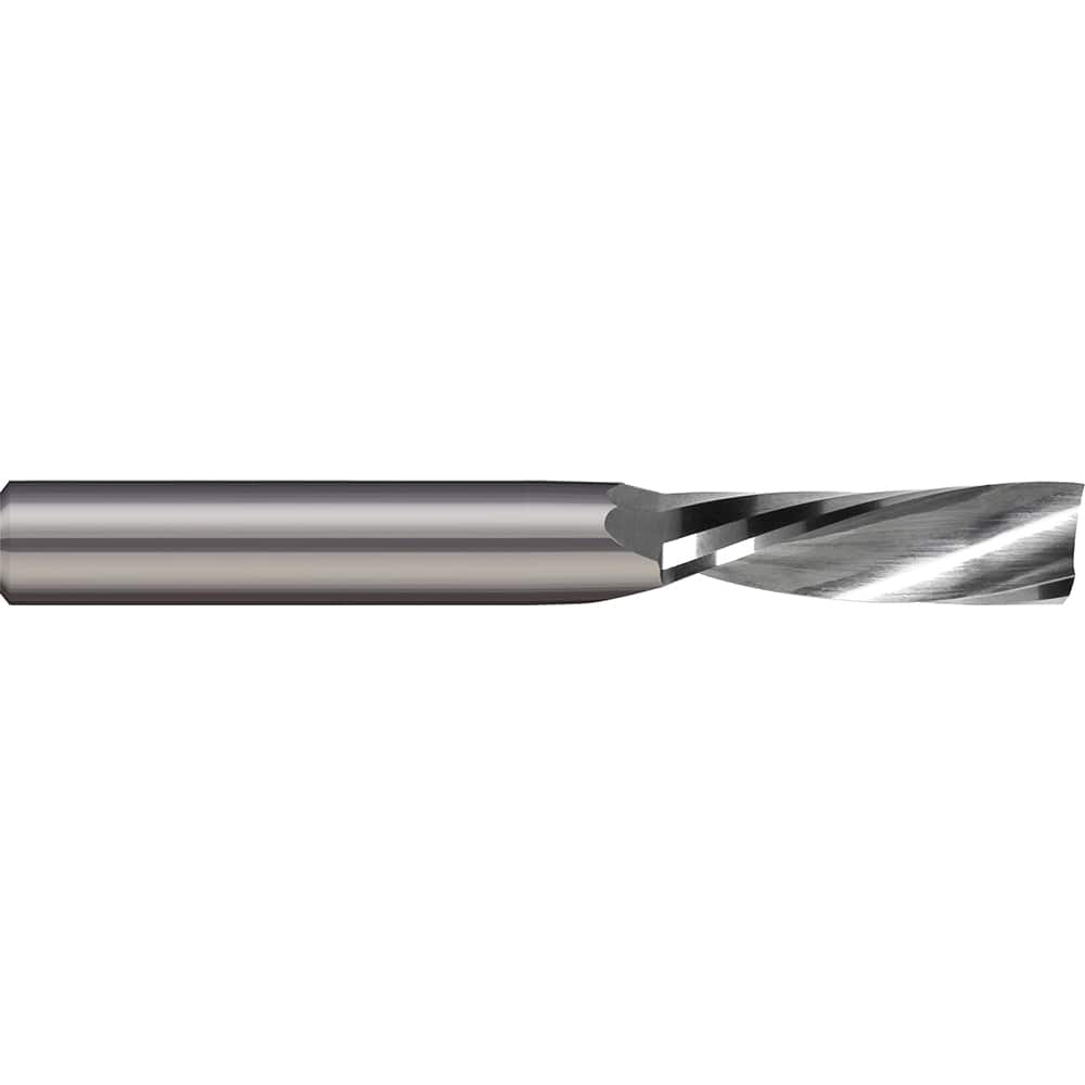 Micro 100 - 3mm Diam RH Solid Carbide 1-Flute Single Edge Downcut Spiral Router Bit - Exact Industrial Supply