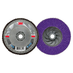 3M - Flap Discs; Abrasive Type: Coated ; Flap Disc Type: Type 27 ; Disc Diameter (Inch): 4-1/2 ; Abrasive Material: Ceramic ; Grit: 60 ; Attaching System: Threaded Hole - Exact Industrial Supply