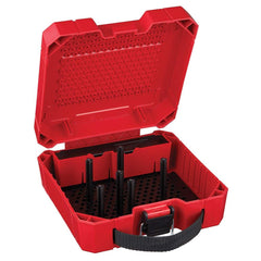 Hole Saw Case: 4″ Deep, 9″ High Red, Plastic