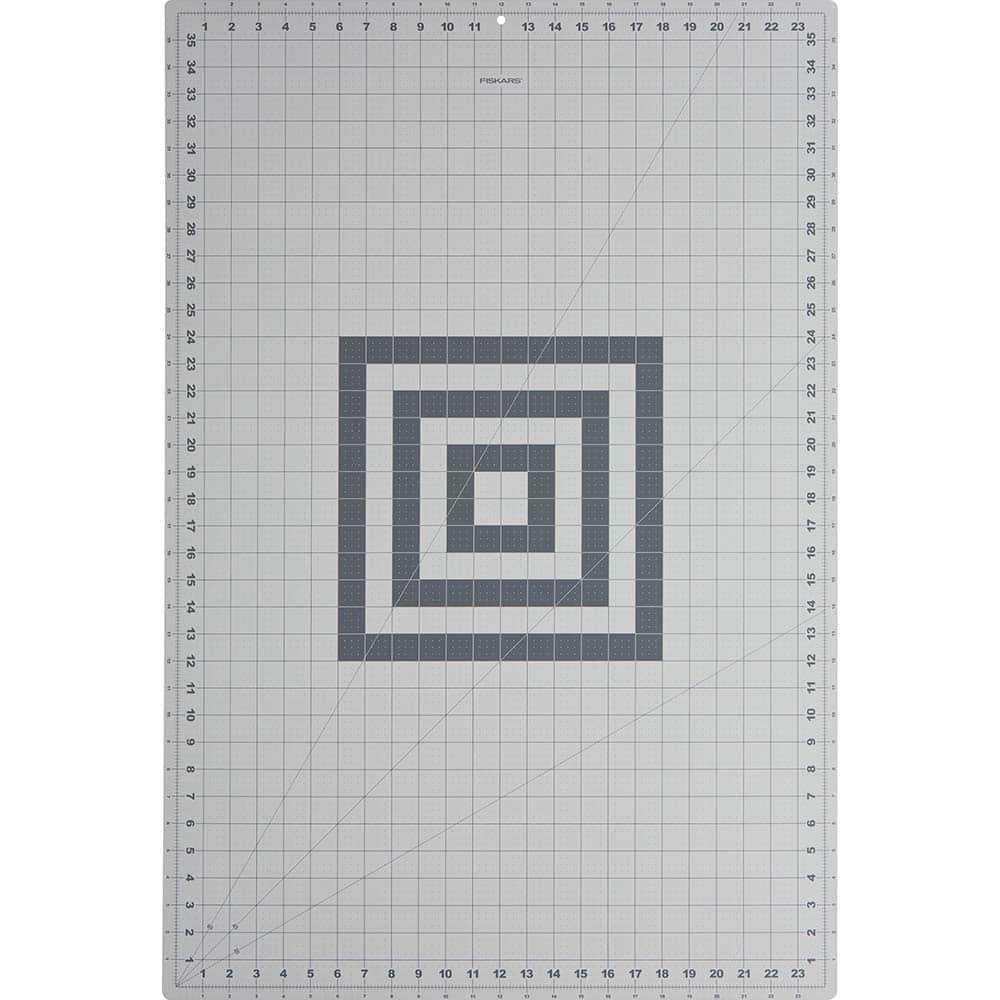 Fiskars - Self-Healing Cutting Mats; Overall Length (Inch): 36 ; Overall Width (Inch): 24 ; Thickness: 0.07 ; Color: Gray ; Type: Self-healing - Exact Industrial Supply