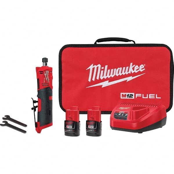 Milwaukee Tool - 1/4" Collet, 20,000 RPM, Straight, Electric Die Grinder - A1 Tooling