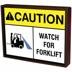 TAPCO - "Caution Watch for Forklift," 14" Wide x 18" High Plastic Warning & Safety Reminder Sign - A1 Tooling