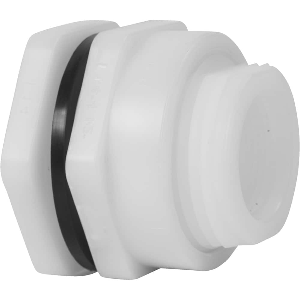 Hayward - Plastic Pipe Fittings; Type: Bulkhead Fitting ; Fitting Size: 1-1/4 (Inch); End Connections: FNPT x FNPT ; Material: Polypropylene ; Schedule: 80 ; Maximum Pressure (psi): 150.00 - Exact Industrial Supply