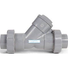 Hayward - Check Valves; Design: Y-Pattern; True Union Ball Check ; Tube Outside Diameter (mm): 50.800 ; Pipe Size (Inch): 2 ; Tube Outside Diameter (Inch): 2 ; End Connections: Threaded ; Material: PVC - Exact Industrial Supply