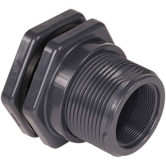 Hayward - Plastic Pipe Fittings; Type: Bulkhead Fitting ; Fitting Size: 1 (Inch); End Connections: FNPT x FNPT ; Material: PVC ; Schedule: 80 ; Maximum Pressure (psi): 150.00 - Exact Industrial Supply