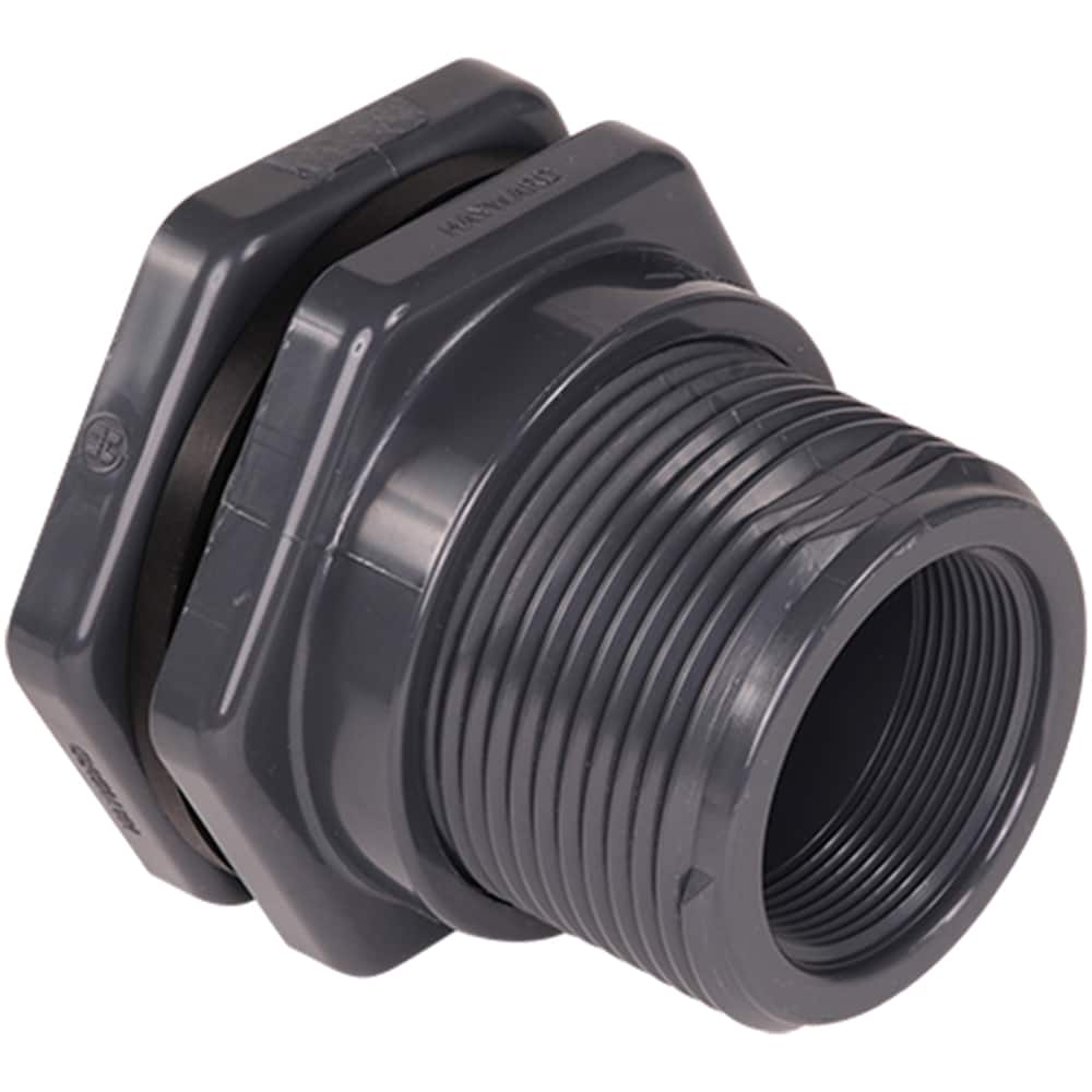 Hayward - Plastic Pipe Fittings; Type: Bulkhead Fitting ; Fitting Size: 1 (Inch); End Connections: Socket x Socket ; Material: PVC ; Schedule: 80 ; Maximum Pressure (psi): 150.00 - Exact Industrial Supply