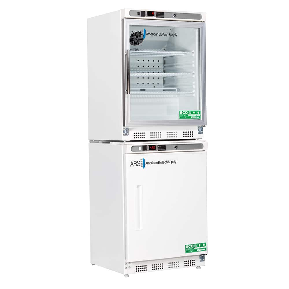 American BioTech Supply - Laboratory Refrigerators and Freezers; Type: Refrigerator & Freezer Combination ; Volume Capacity: 9 Cu. Ft. ; Minimum Temperature (C): -15.00 ; Maximum Temperature (C): 10.00 ; Width (Inch): 23-3/4 ; Depth (Inch): 25-1/2 - Exact Industrial Supply